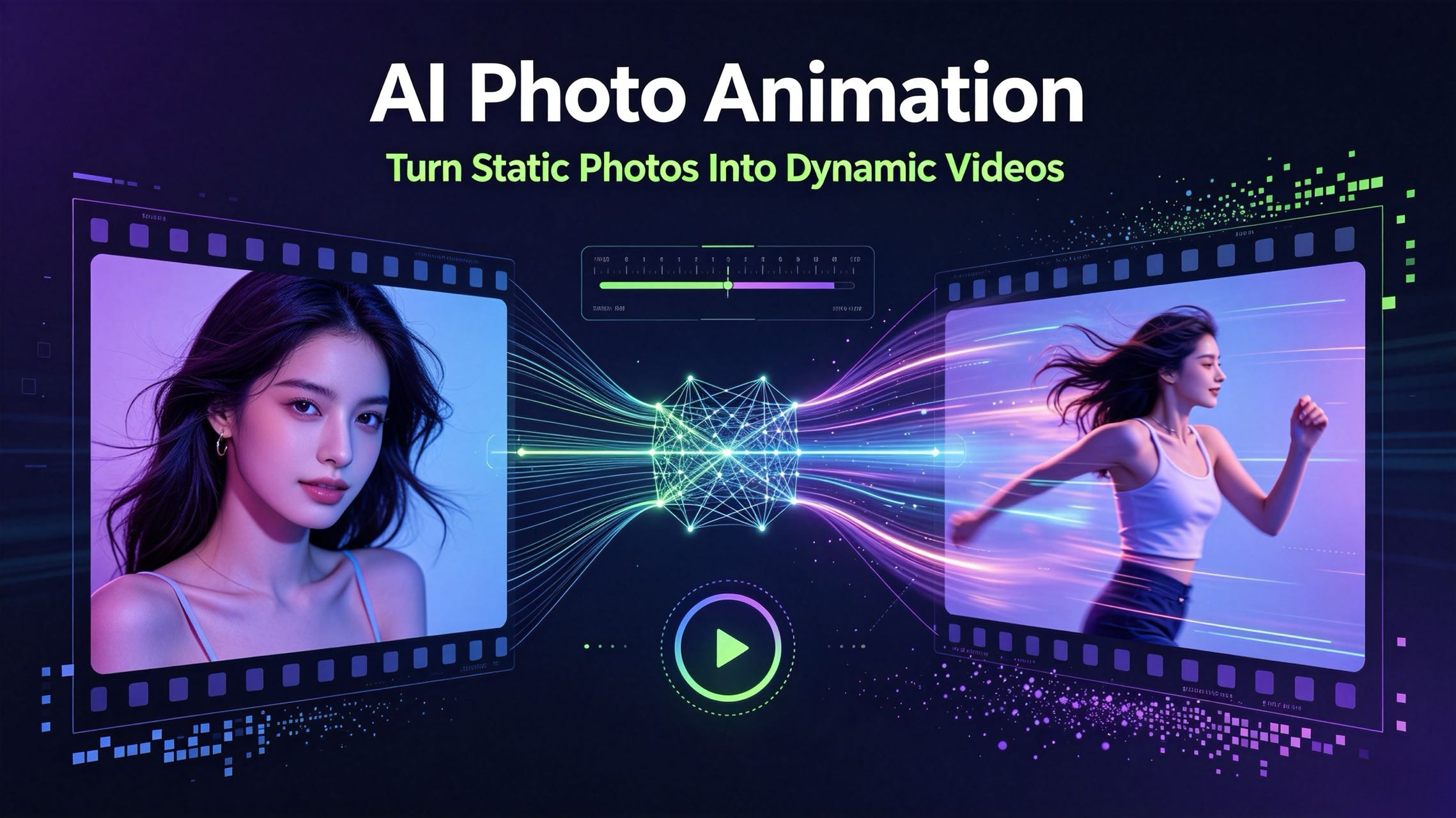AI photo animation motion transfer result